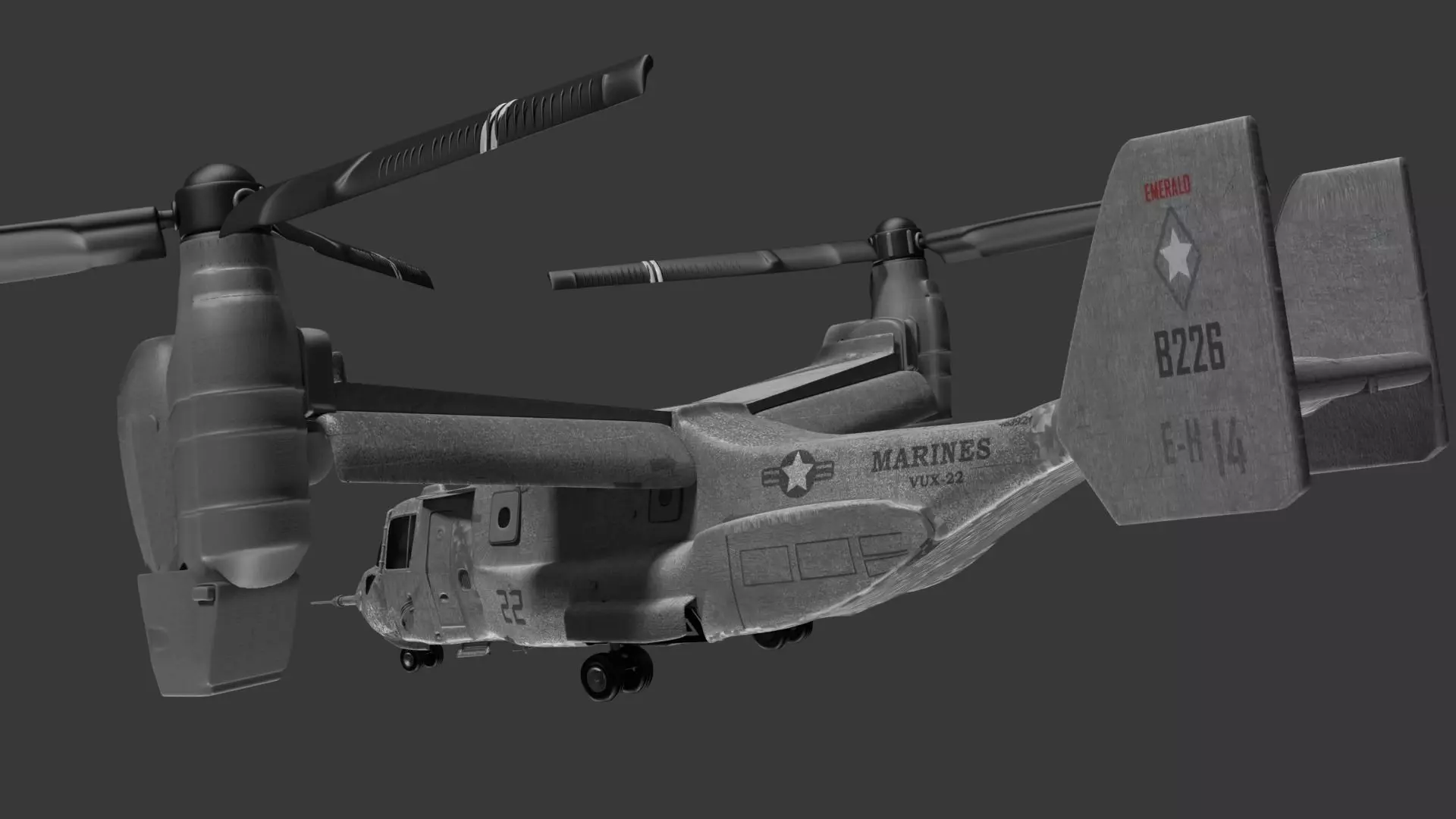 V22 OSPREY Helicopter 3D model_0