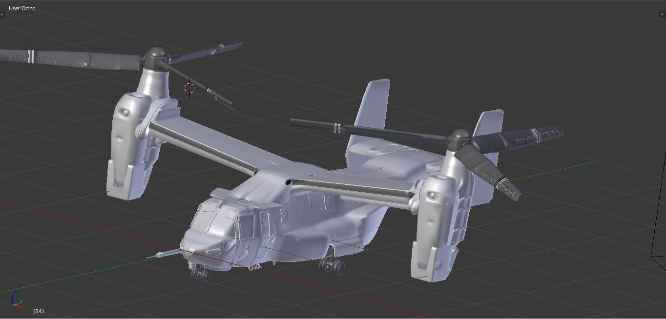 V22 OSPREY Helicopter 3D model_1