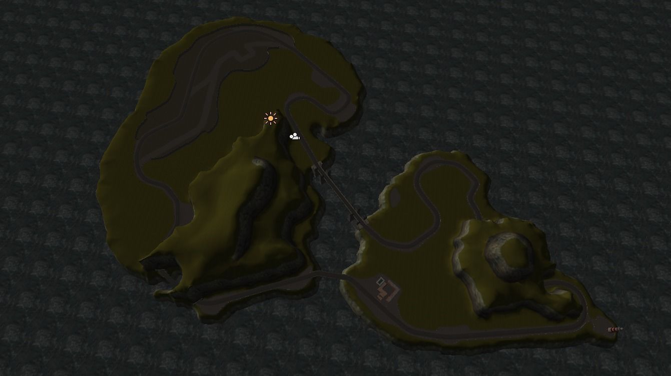 Forest island Low-poly 3D model_5