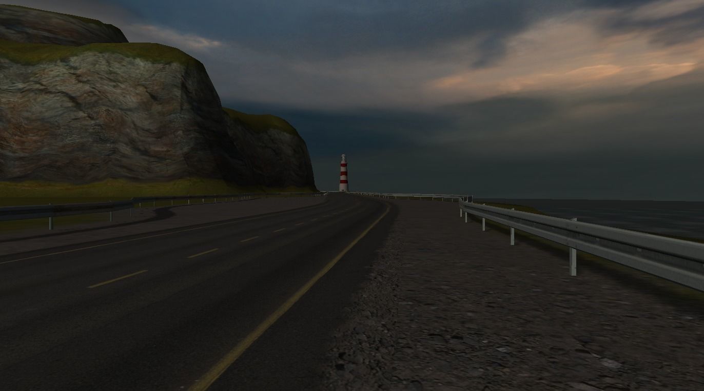 Forest island Low-poly 3D model_3