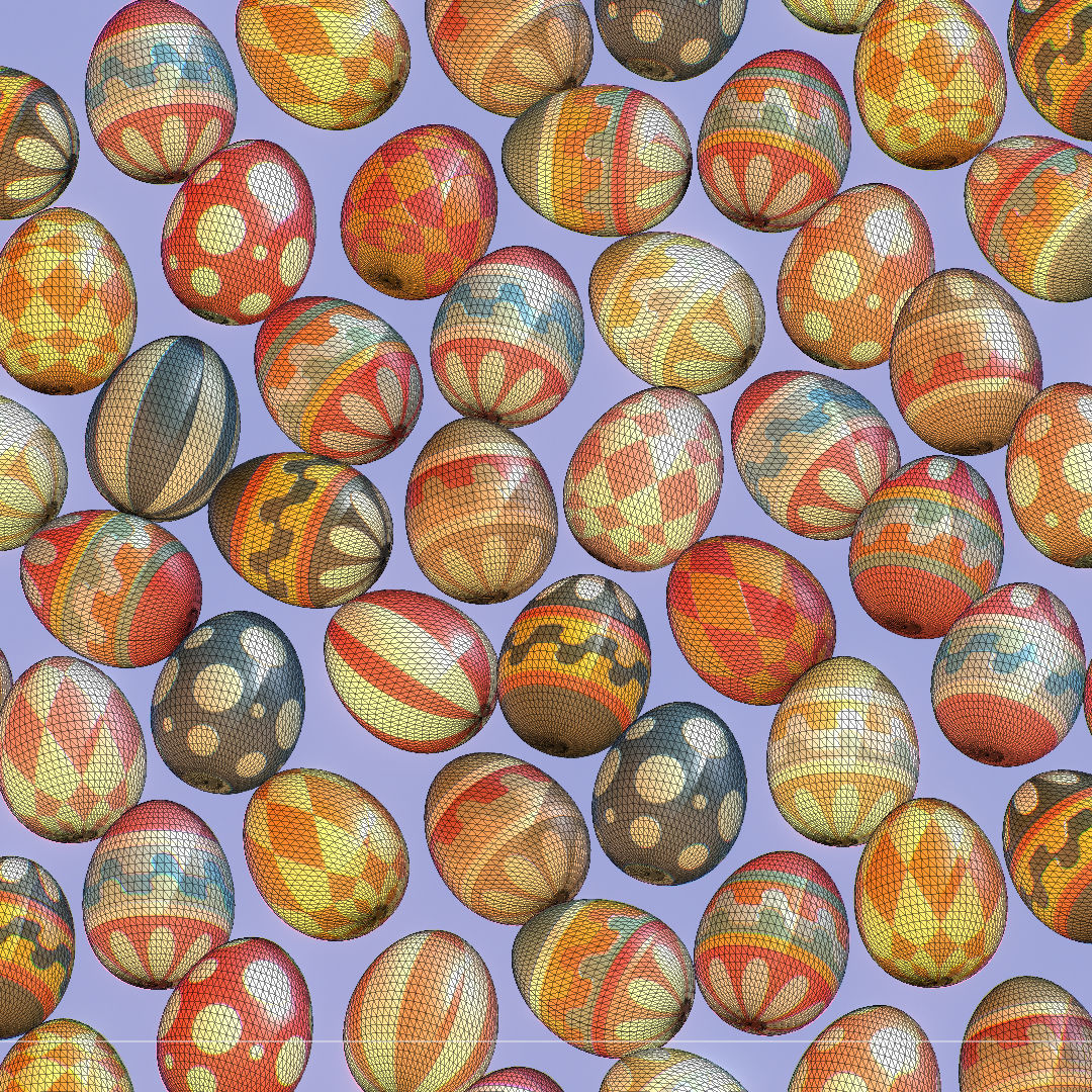  Easter Ornamental Eggs Subdivision Animated 3D model_18
