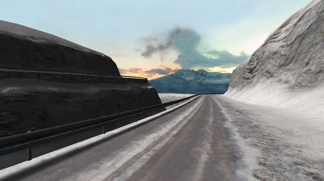 Snowy landscape Low-poly 3D model_3