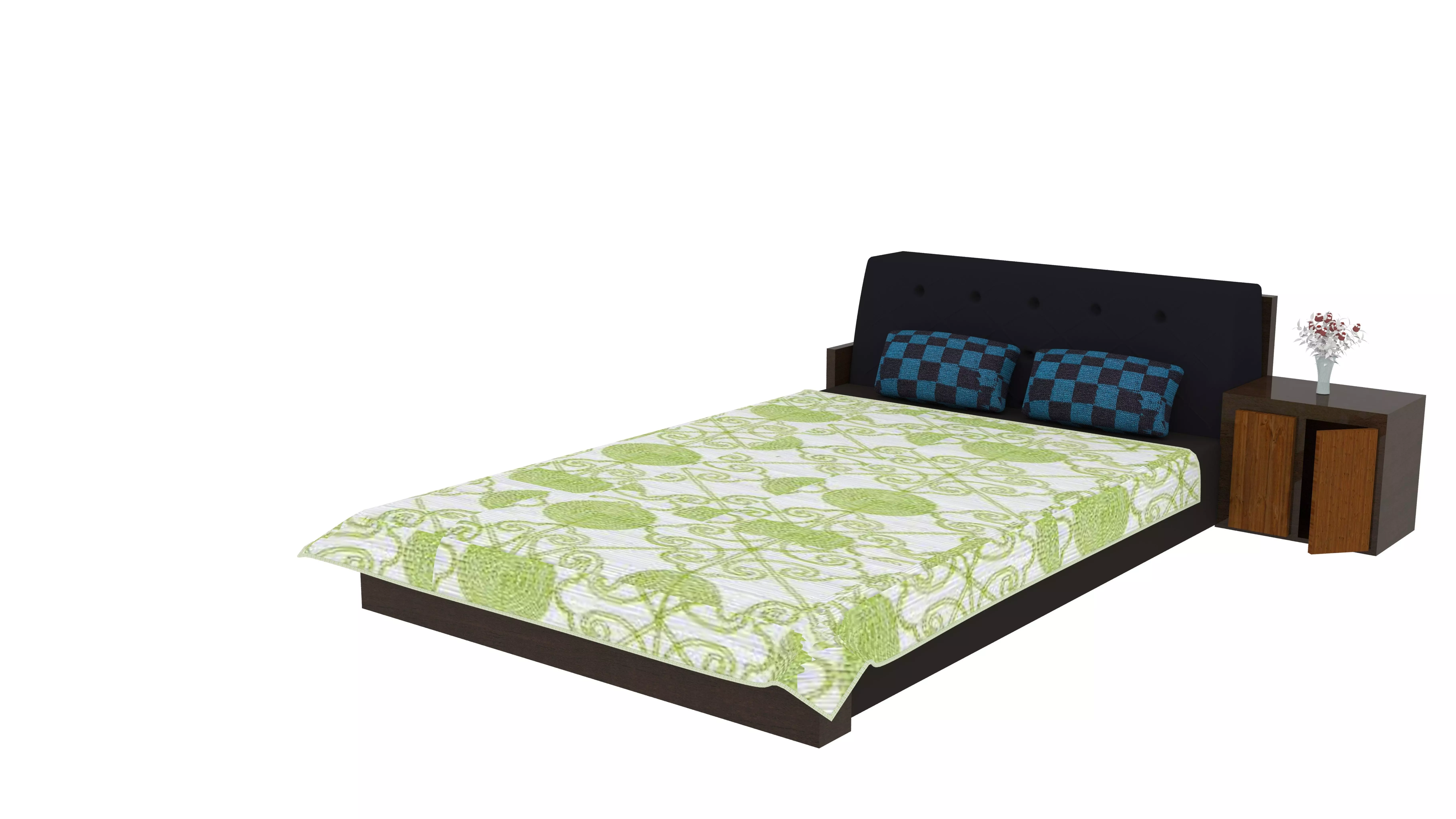 bedroom bed sheet set Low-poly 3D model