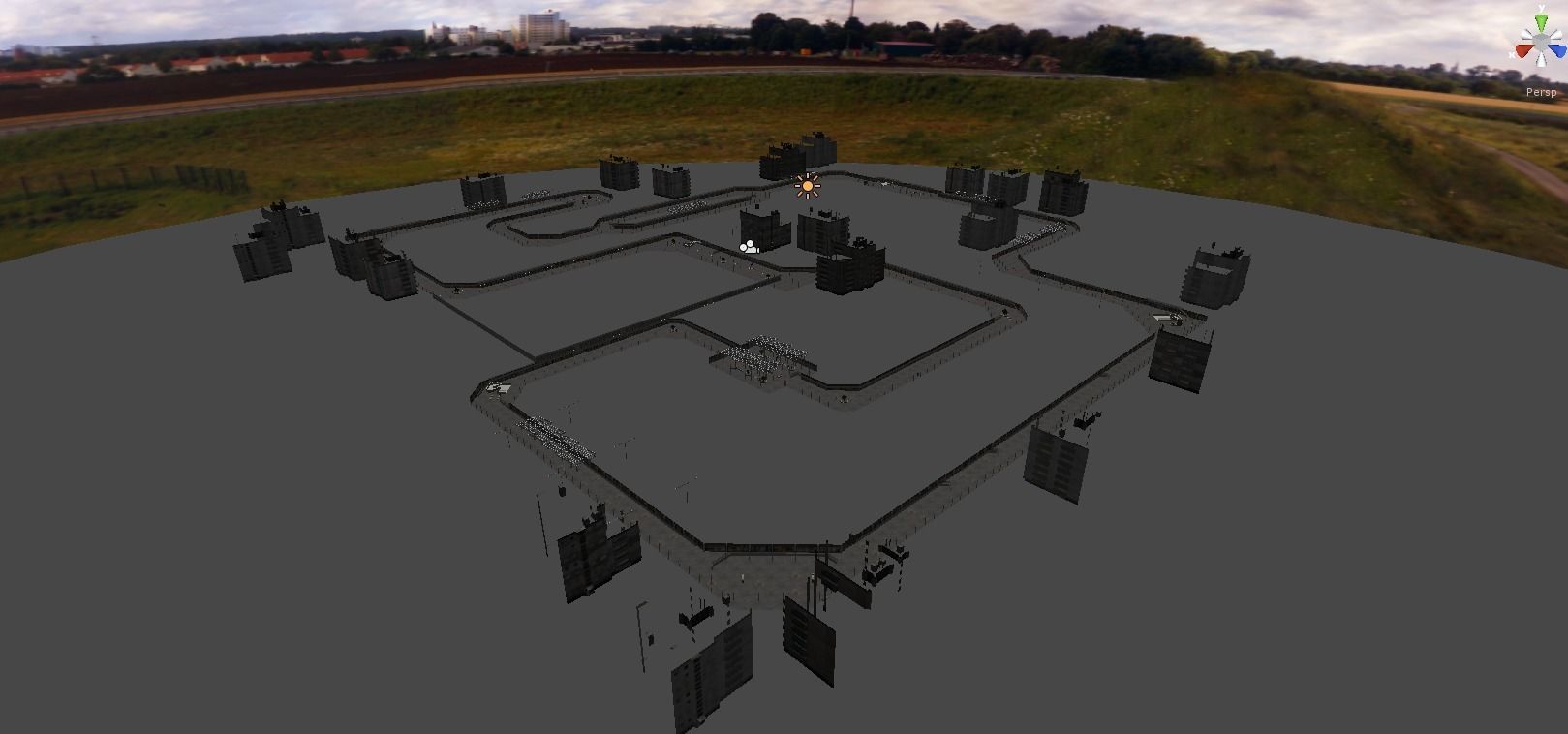 Shopping mall Low-poly 3D model_2