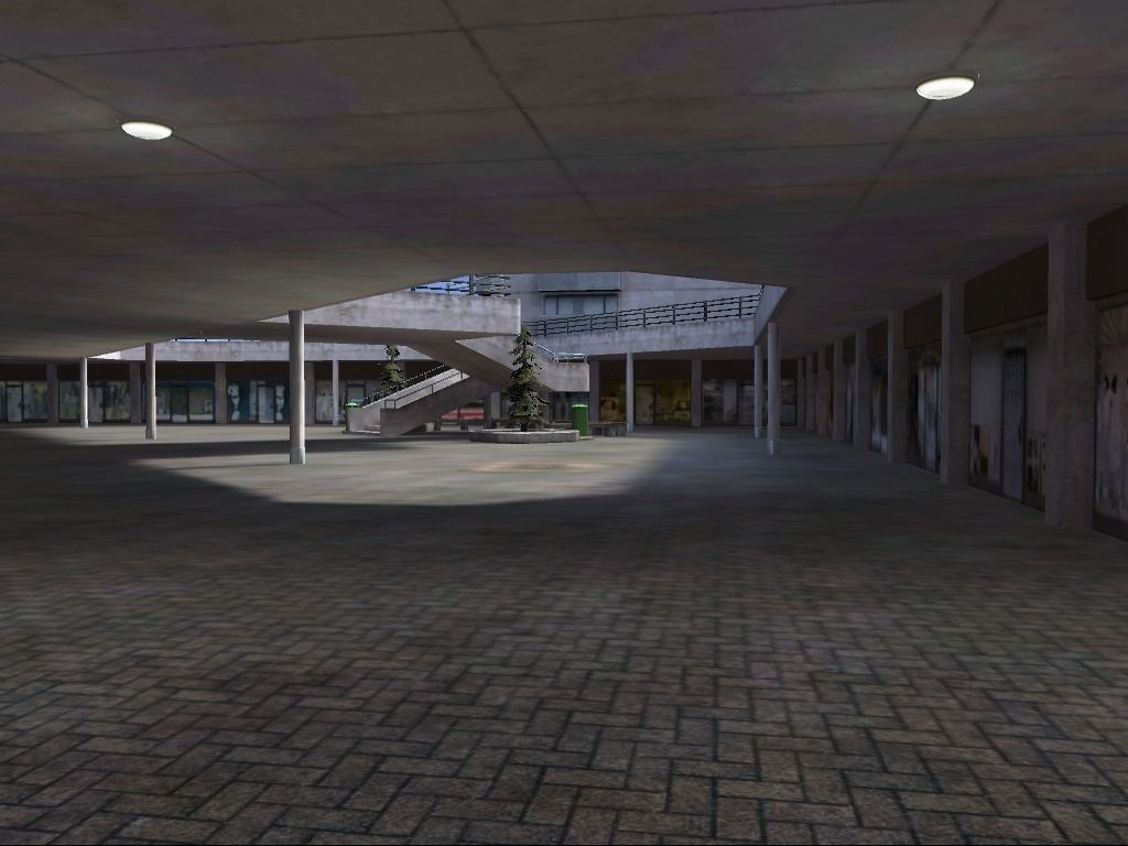 Shopping mall Low-poly 3D model_7