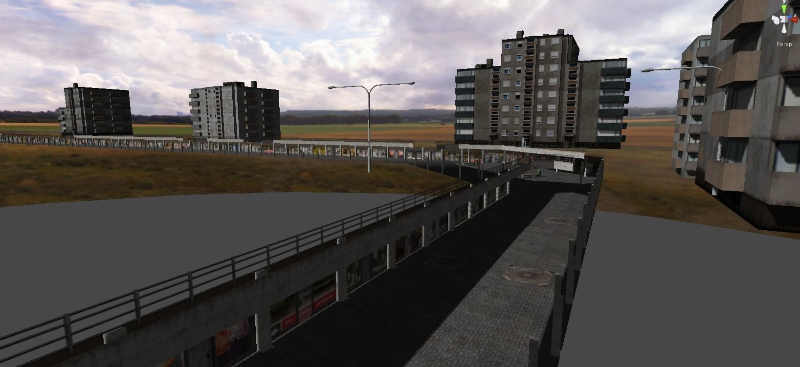 Shopping mall Low-poly 3D model_4