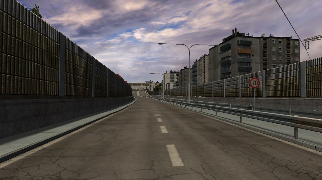 City highway Low-poly 3D model_2