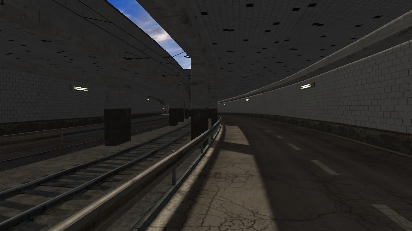 City highway Low-poly 3D model_6