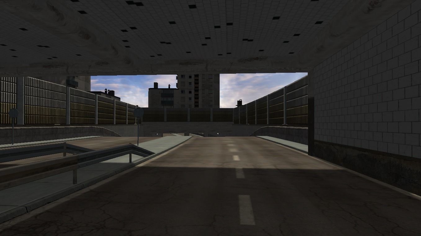 City highway Low-poly 3D model_3