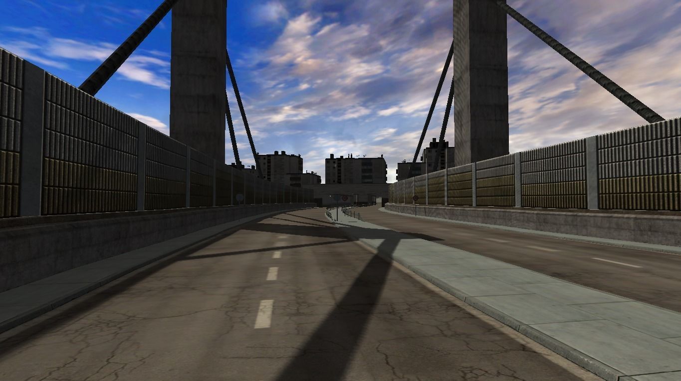 City highway Low-poly 3D model_5