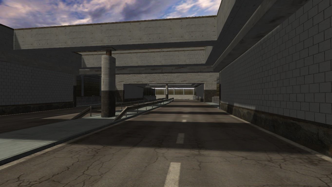 City highway Low-poly 3D model_4