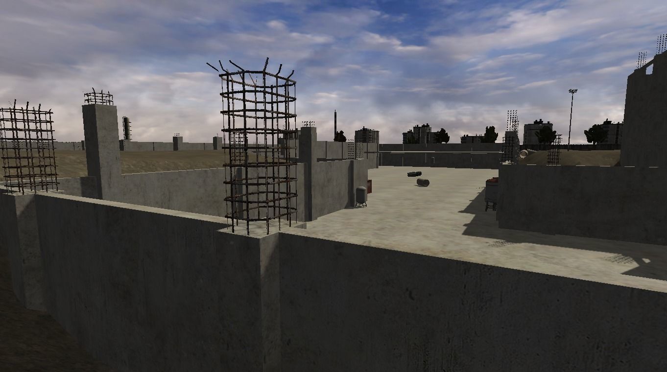 Construction site Low-poly 3D model_2