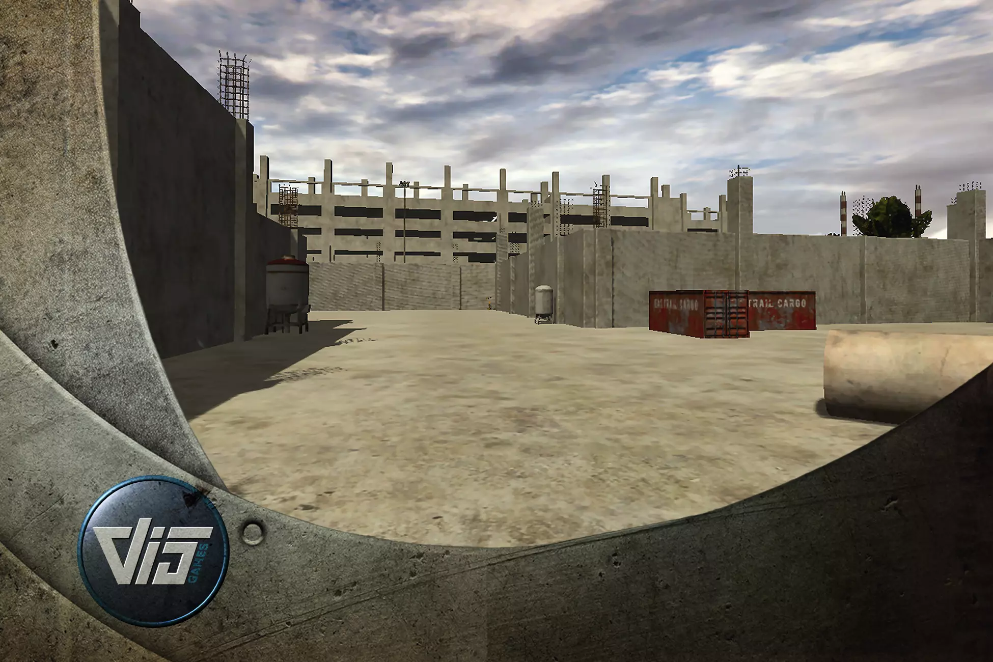 Construction site Low-poly 3D model_0