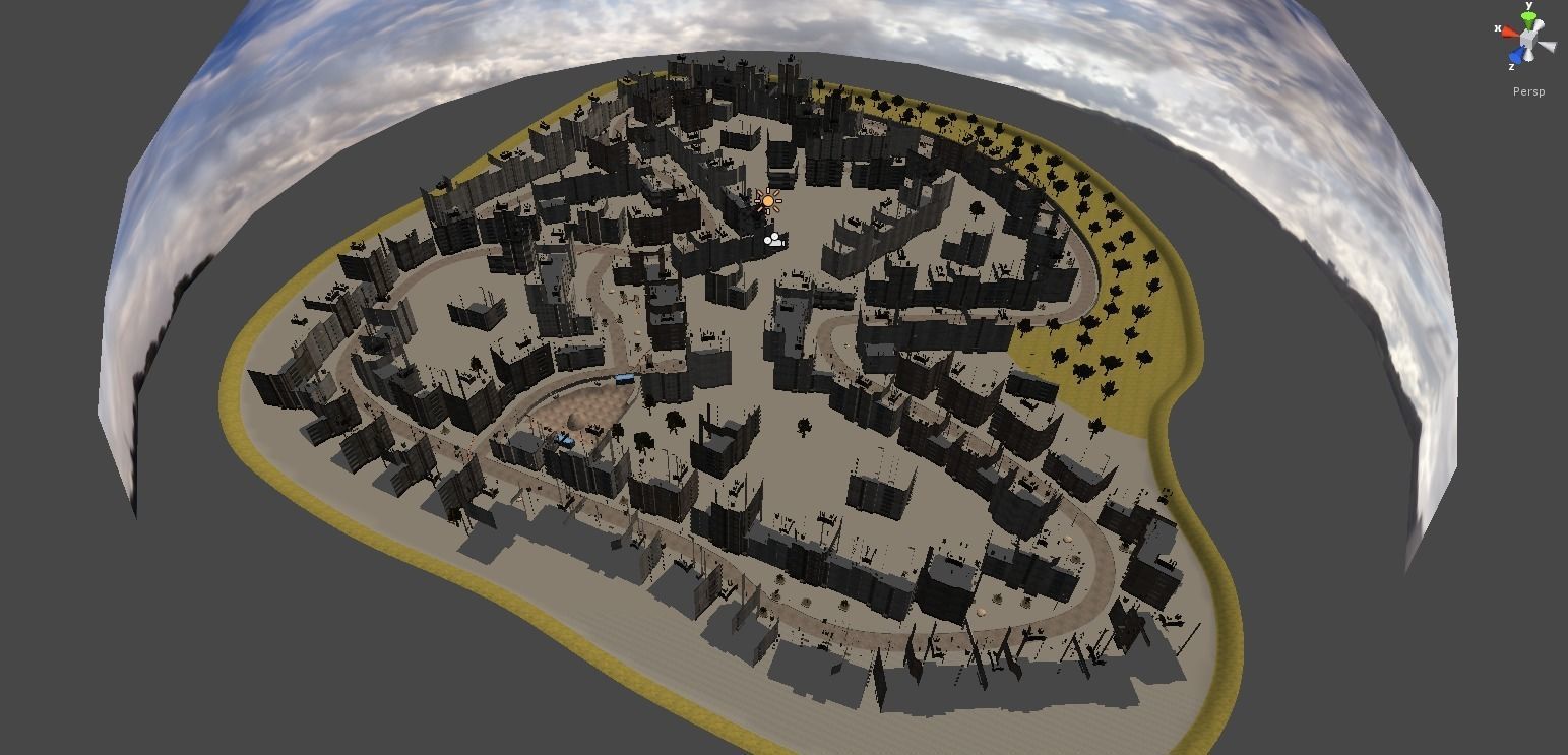 Innercity racing track Low-poly 3D model_6