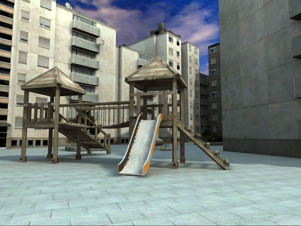 Innercity racing track Low-poly 3D model_5