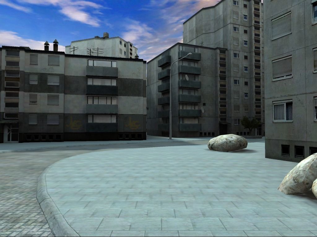 Innercity racing track Low-poly 3D model_4