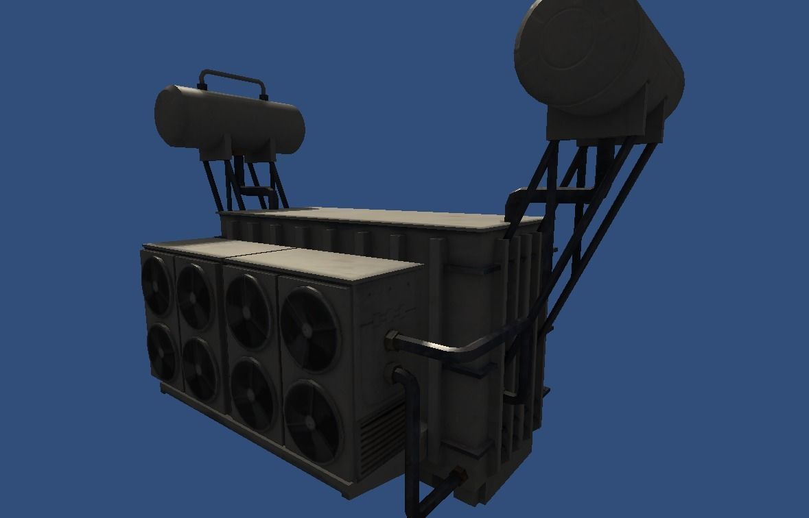 Powerstation props collection Low-poly 3D model_5