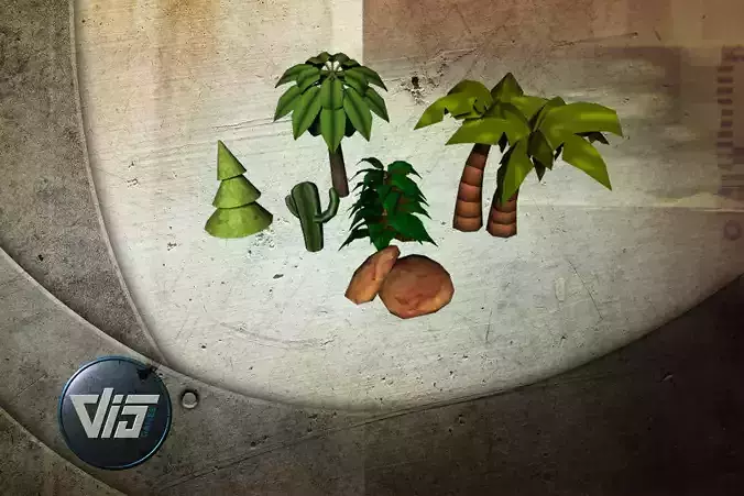 Cartoon nature props