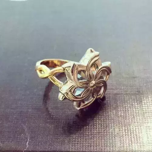 Nenya topaz flower ring