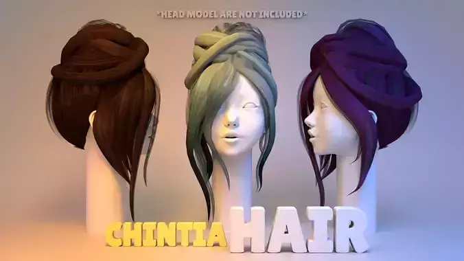 Chintia Hair 3D model