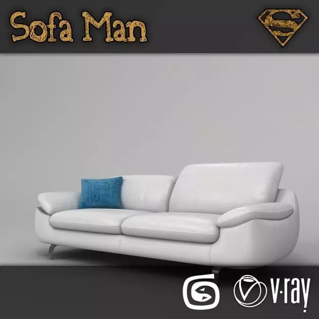 Ohio Sofa Low-poly 3D model