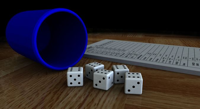 Yahtzee dice 3D model