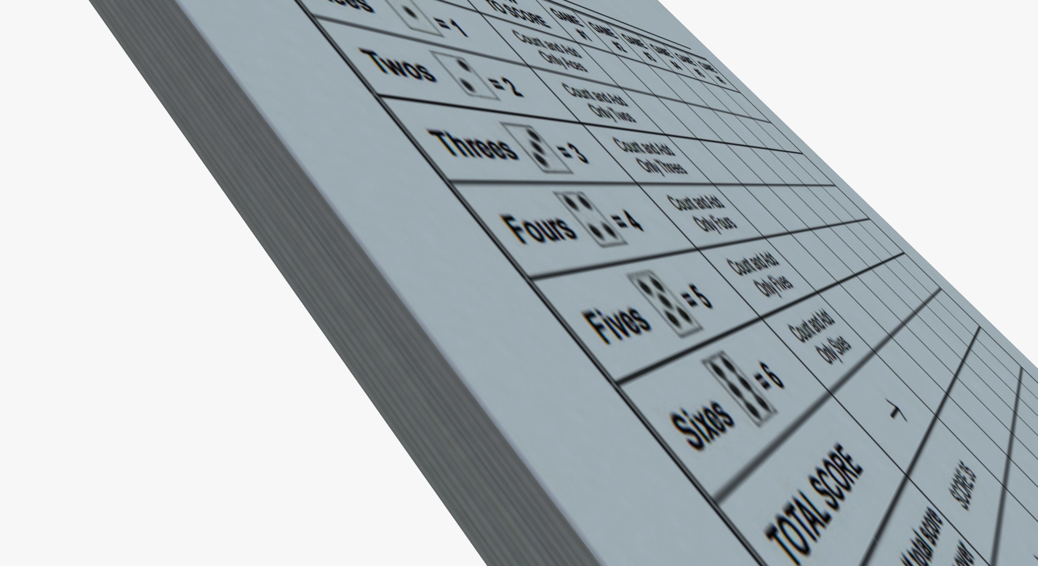 Yahtzee dice 3D model_4
