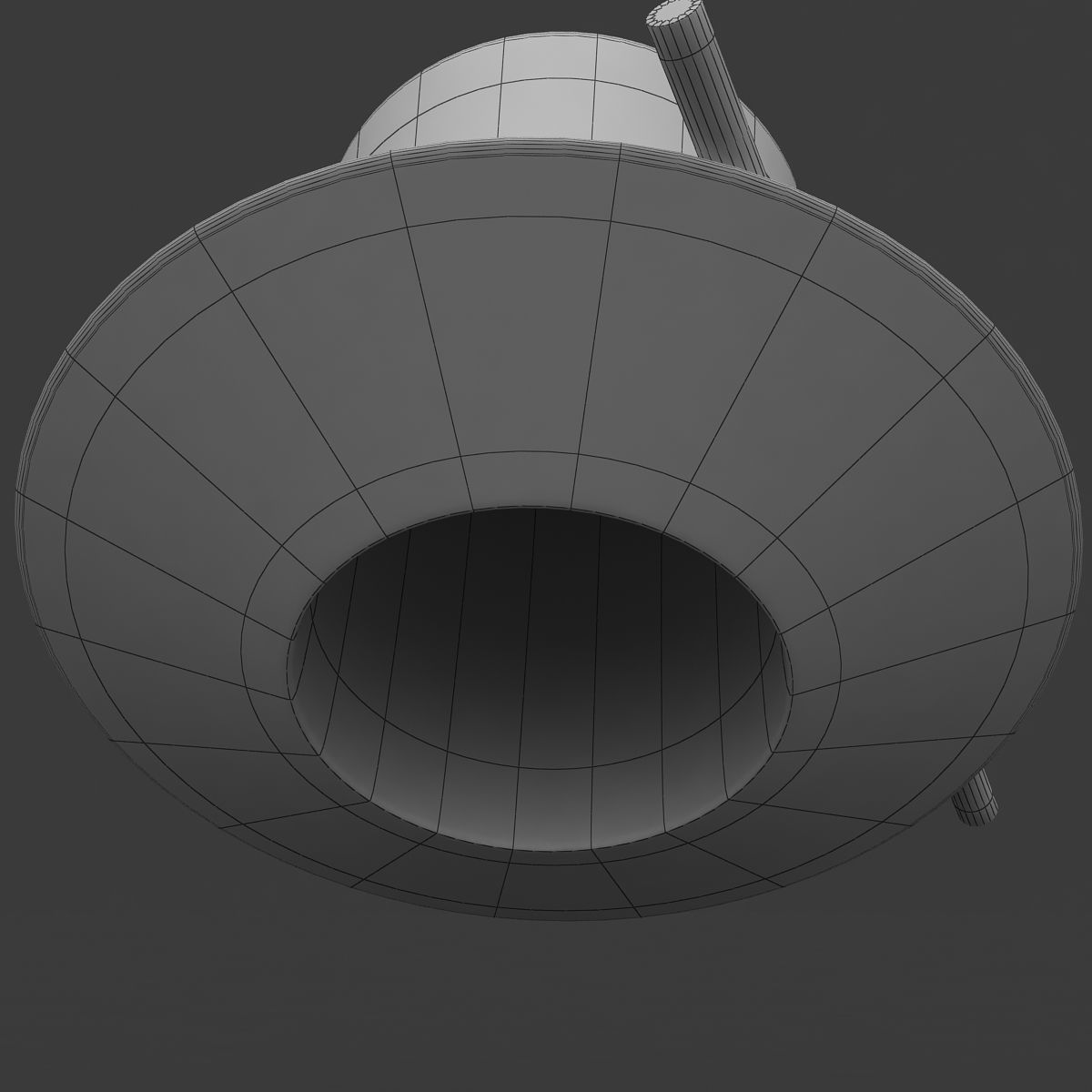 Magician Hat And Wand 3D model_7