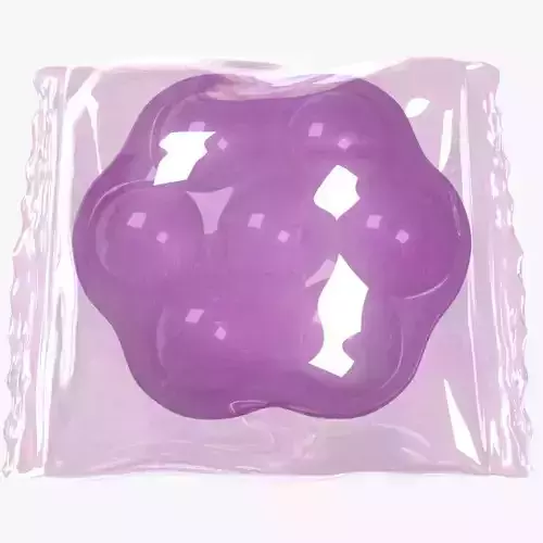 3D Wrapped Purple Candy