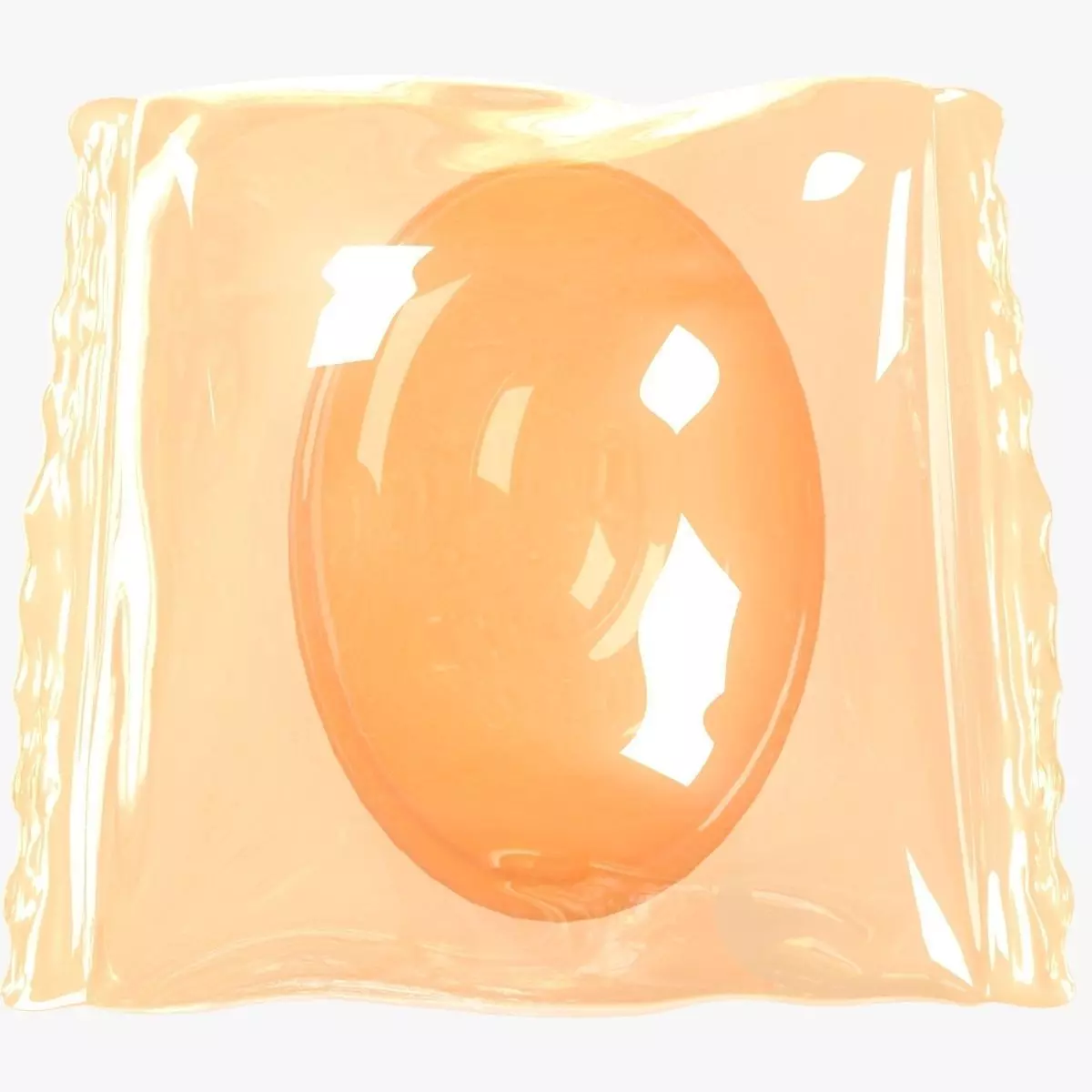 3D Wrapped Orange Candy model 3D model