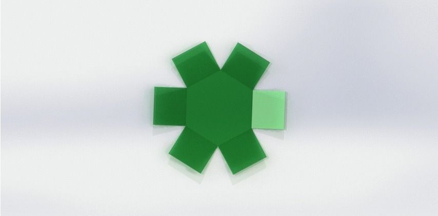 Hexagon box Free 3D model