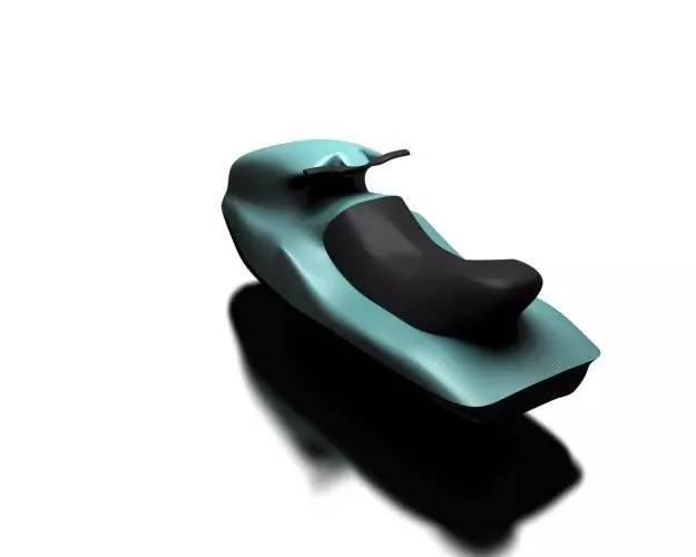 PWC motorcycle Low-poly 3D model_0