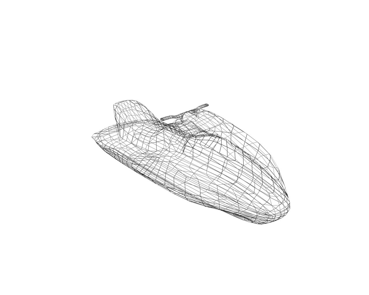 PWC motorcycle Low-poly 3D model_5