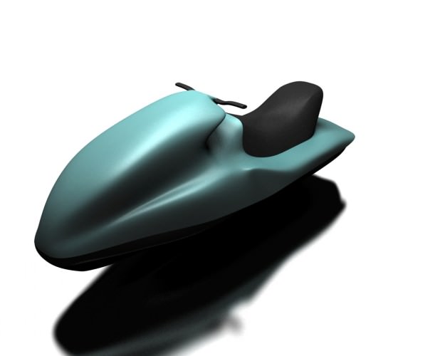 PWC motorcycle Low-poly 3D model_1