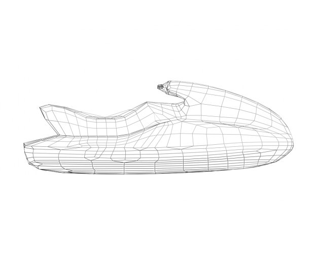 PWC motorcycle Low-poly 3D model_3