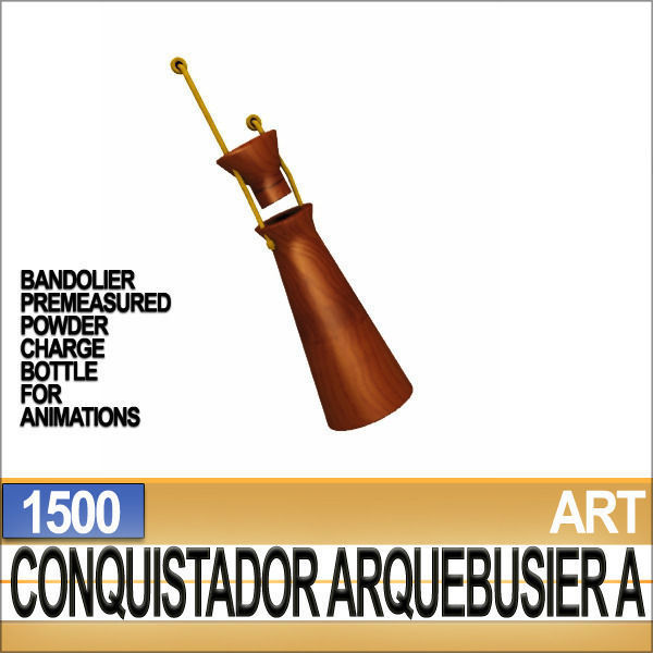 Conquistador Arquebusier Props Poser Daz A 1500 3D model_18