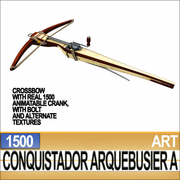 Conquistador Arquebusier Props Poser Daz A 1500 3D model_19