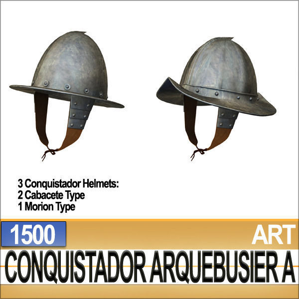 Conquistador Arquebusier Props Poser Daz A 1500 3D model_31