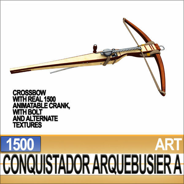 Conquistador Arquebusier Props Poser Daz A 1500 3D model_7