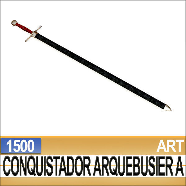 Conquistador Arquebusier Props Poser Daz A 1500 3D model_10