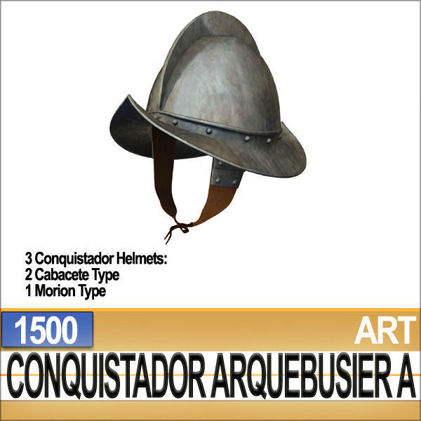 Conquistador Arquebusier Props Poser Daz A 1500 3D model_30