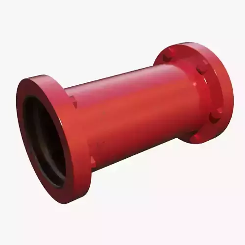 Red Straight Pipe 3D model