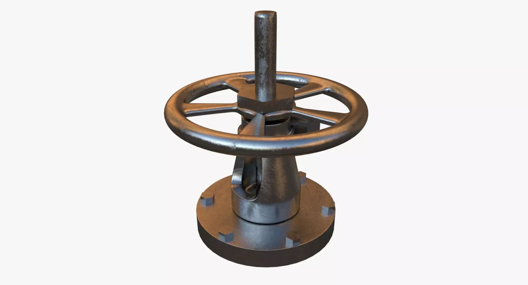 Steel Crank 3D model_0