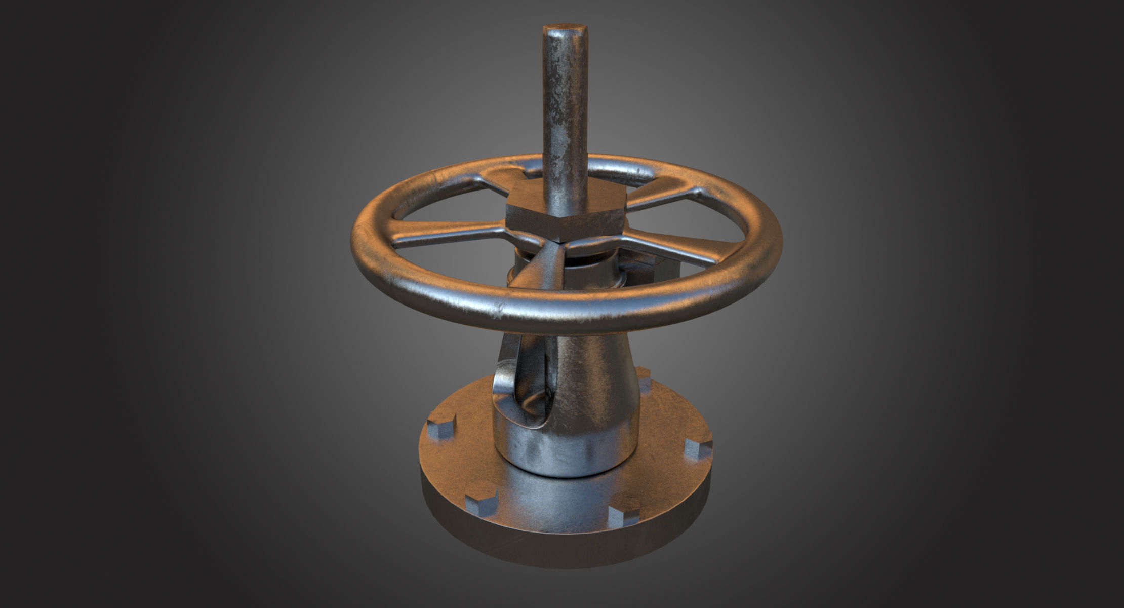 Steel Crank 3D model_1