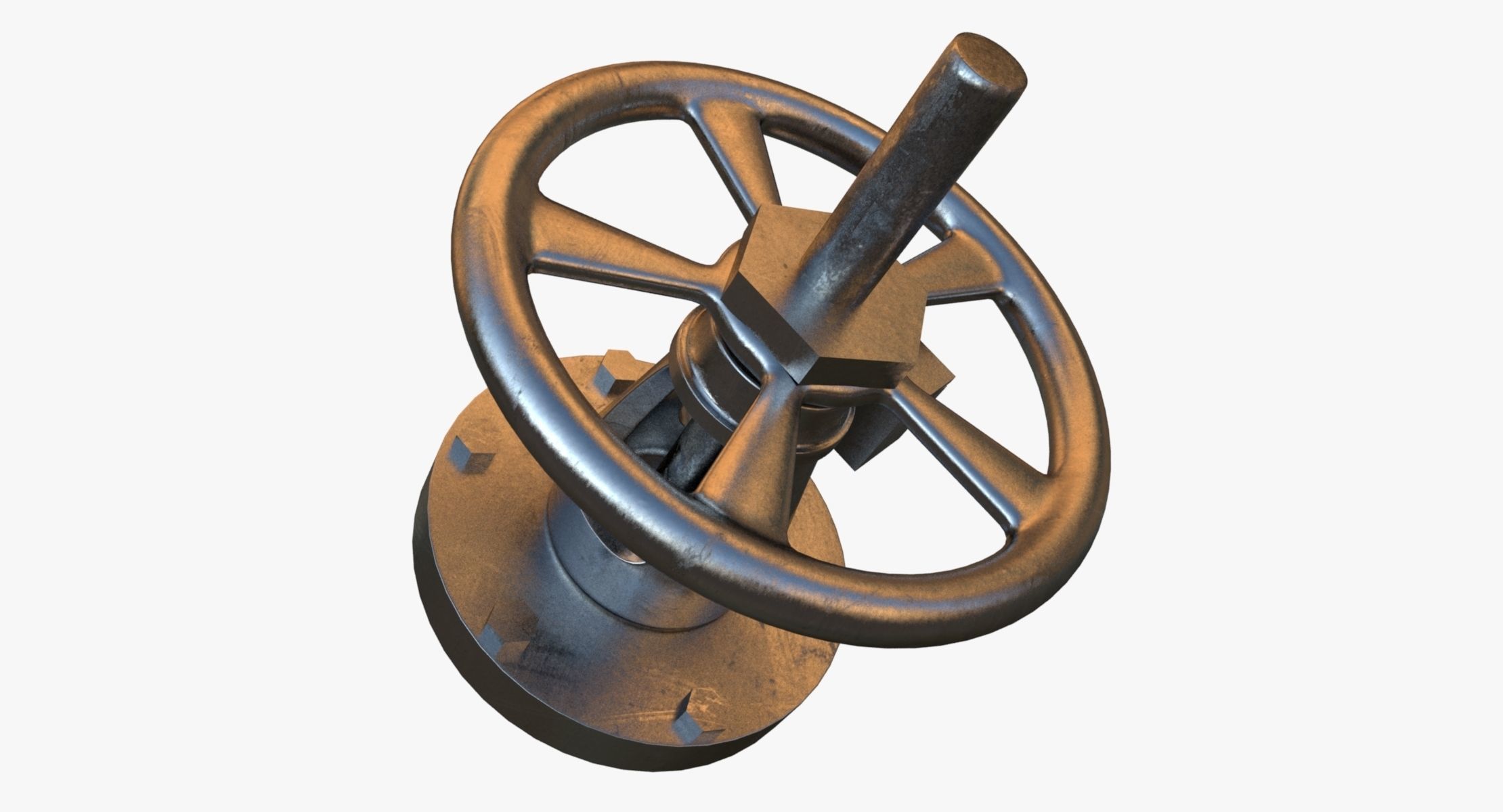 Steel Crank 3D model_2