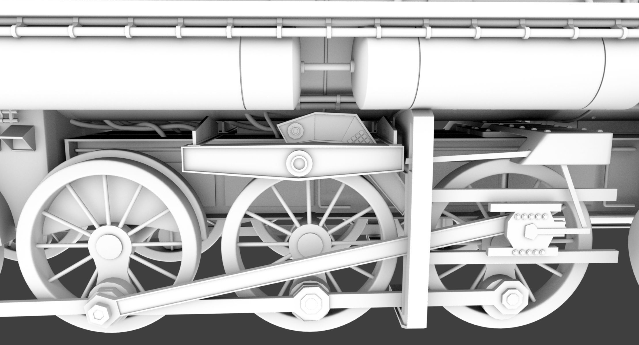 Steam Train Model Only 3D model_6