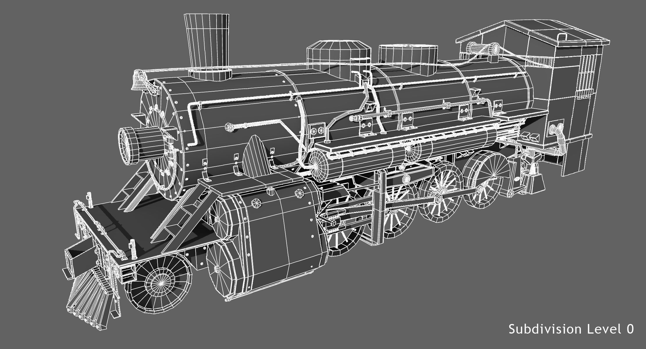 Steam Train Model Only 3D model_7