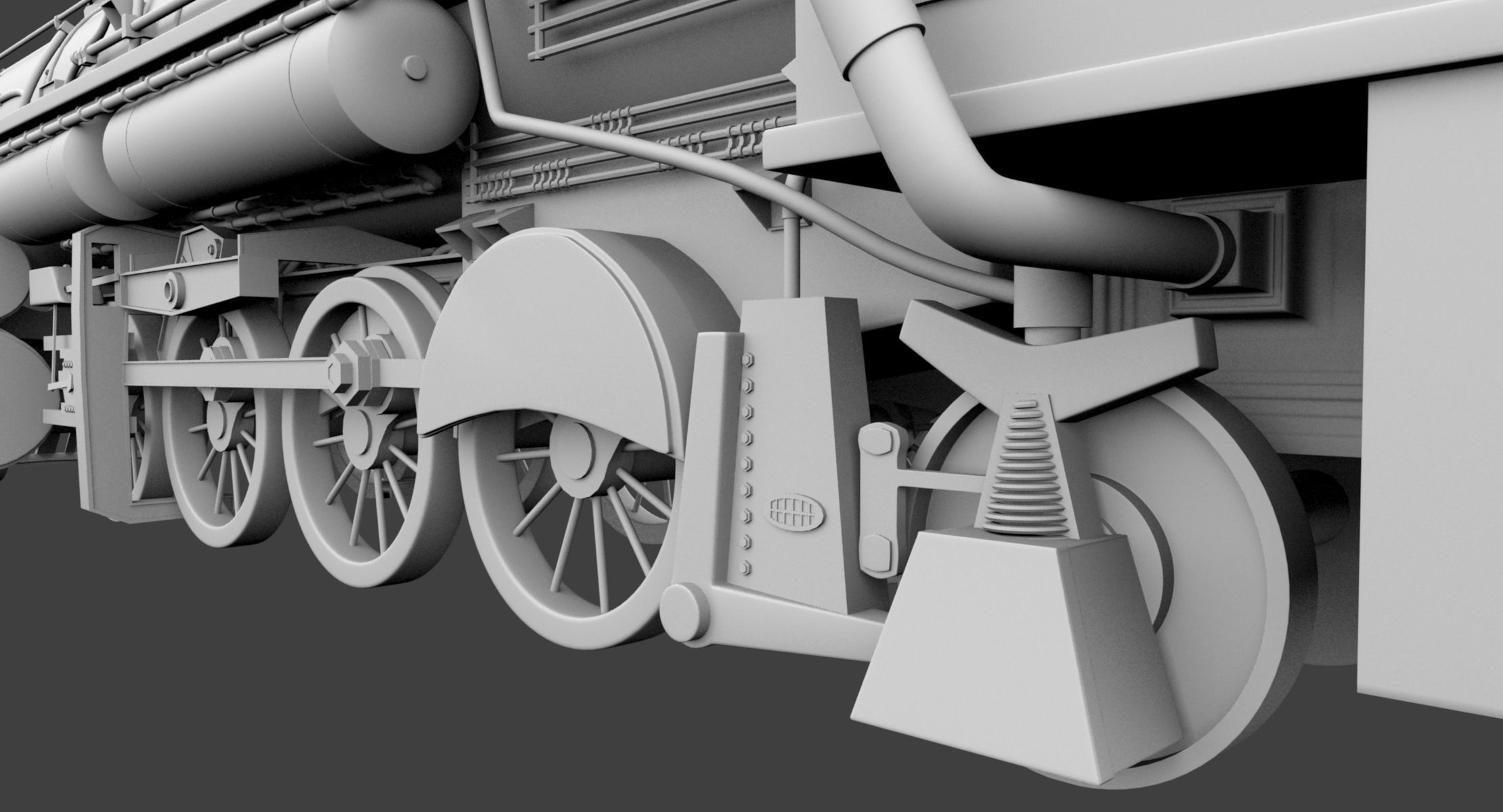 Steam Train Model Only 3D model_4