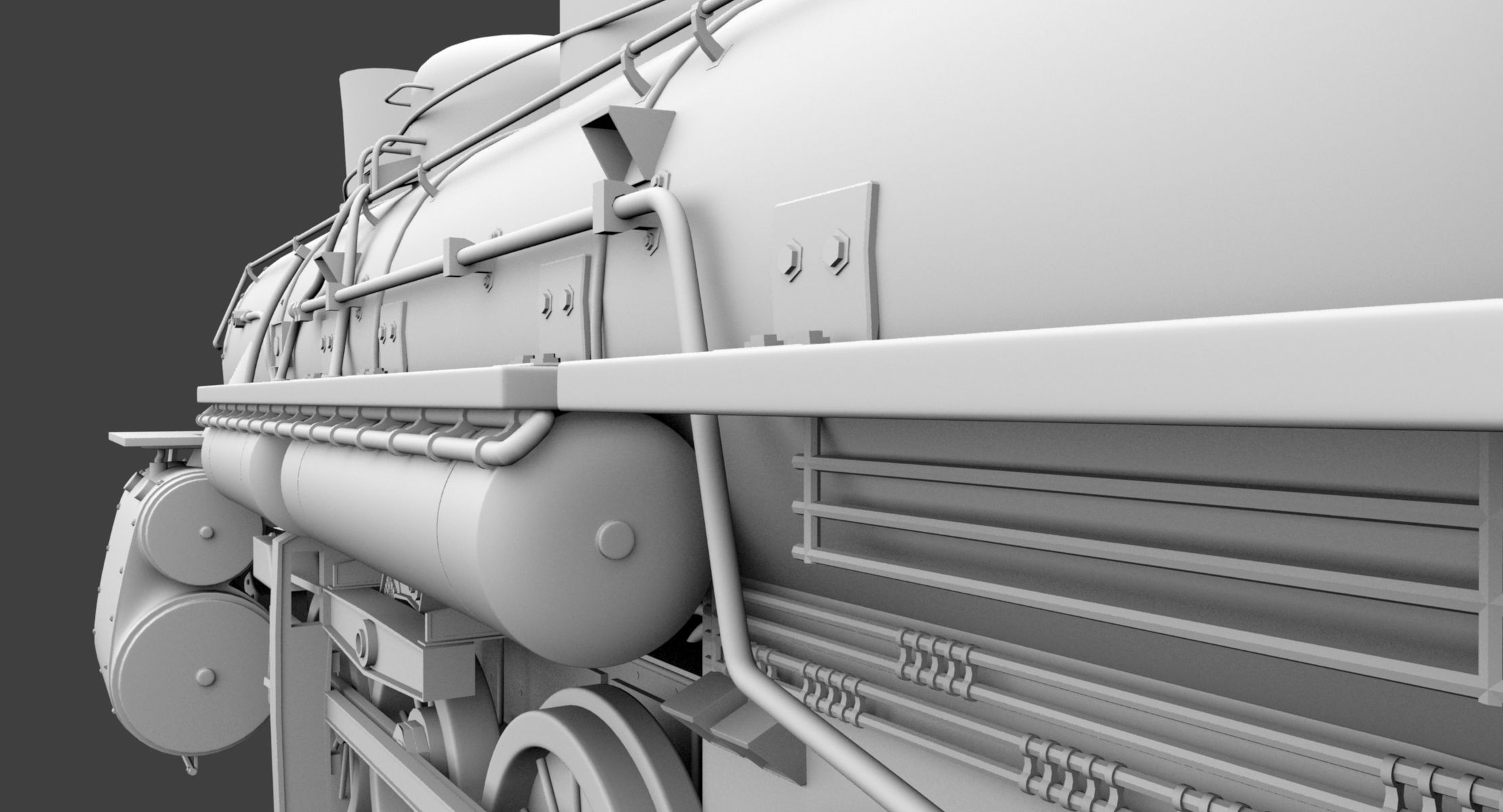 Steam Train Model Only 3D model_5