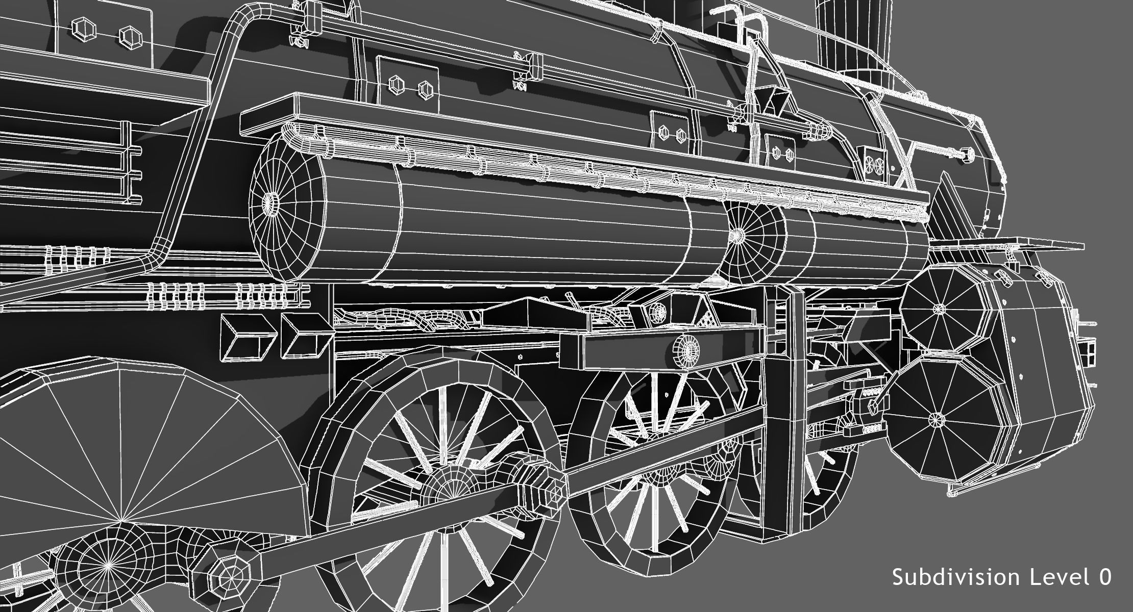 Steam Train Model Only 3D model_9